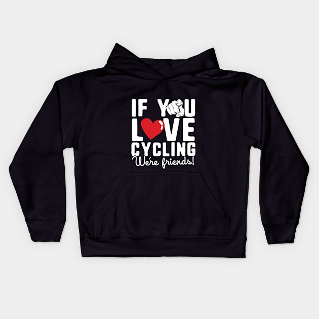 Love Cycling Kids Hoodie by CurlyDesigns